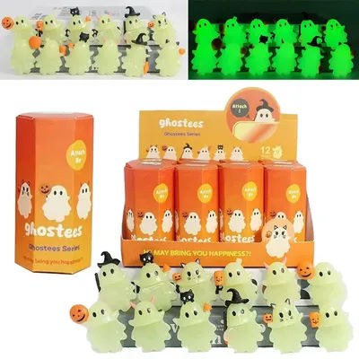 Ghostees Halloween Phone Buddy Mystery Blind Box Cute Decorative Action Figure Hipper Surprise Gift for Kids