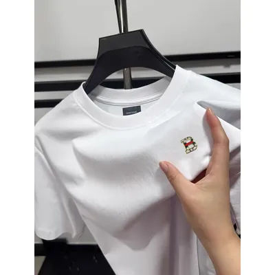 Nouveau T-shirt haut de gamme 2026 pour hommes et femmes, à manches courtes et col rond, mode estivale, avec logo B, en pur coton, décontracté