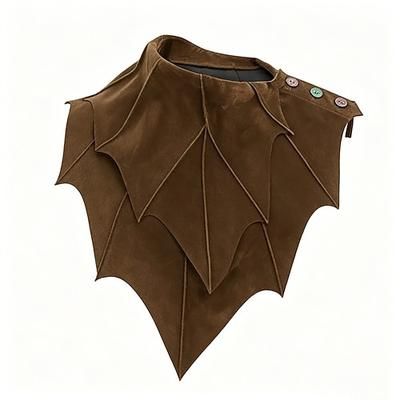 Retrò Vintage Medievale Rinascimento Lunghezza corta Mantello Elfo Fata Foglia Costume Per donna Fantasia Halloween Carnevale Fiera Rinascimentale LARP Adulti Mantello