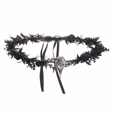 Retrò Vintage Medievale Rinascimento Copricapo Strega Fata Floreale Costume Per donna Fantasia Halloween Carnevale Mascherata Fiera Rinascimentale Adulti Copricapo