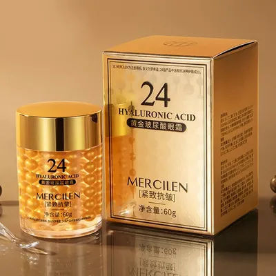 1/2PCS Mercilen 24K Gold Hyaluronic Acid Eye Cream Moisturizing Eye Care Serum Hydrating Anti-aging Creams Eyes Skin Care