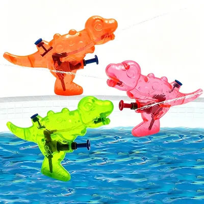 6/12PCS Dinosaur Water Gun Random Color Plastic Squirt Gun Summer Pool Beach Backyard Party Favors Carnival Giveaways Supply ZYF