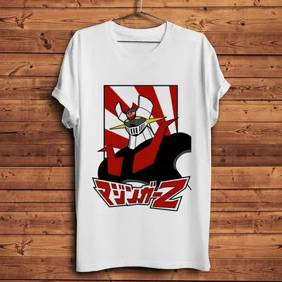 T-shirt homme Mazinger Z robot mecha, t-shirt décontracté blanc, nouveau, imprimé manga unisexe streetwear, sans craquelures