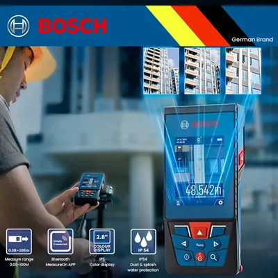 Télémètre laser Bosch portable à faisceau vert GLM 4000 GLM30 GLM50 GLM100 GLM150C avec Bluetooth, portée 30M-150M