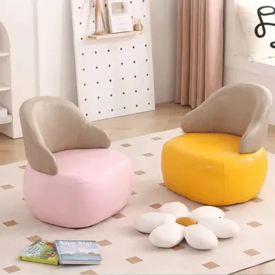 Faux Leather Kids Armchair Toddler Modern Child Sofa with Cartoon Design, Cute Reading Chair for Nursery Bedroom, Baby Furniture