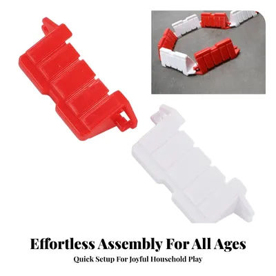 120 Pieces Molded Panel Details Plastic Road Barrier Interlocking Road Barrier Model Hobby Connector Tabs for Parking Layouts