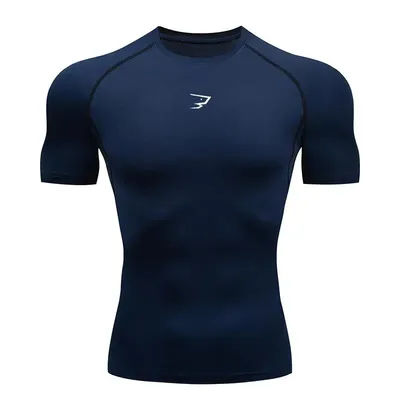 T-shirt de compression à manches courtes pour homme, idéal pour la course, la gym, le fitness et le jogging – Haut de sport athlétique pour homme