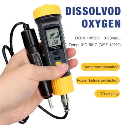 Testeur d'aquaculture DO 0-20 mg/L, Bluetooth, compteur numérique d'oxygène dissous, testeur de qualité de l'eau, détecteur de teneur en oxygène pour Aquarium