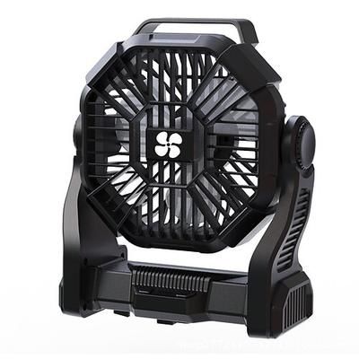 Ventilatore portatile da campeggio con gancio per appenderlo, ventilatore ricaricabile a batteria per tenda, power bank per ricaricare il telefono, ventilatore da scrivania industriale con rotazione a