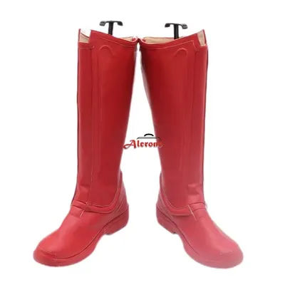 Superhero Men Clark Kent Cosplay Boots Adult Men Red PU Shoes Halloween Cosplay Superhero Clark Kent Cosplay Boots