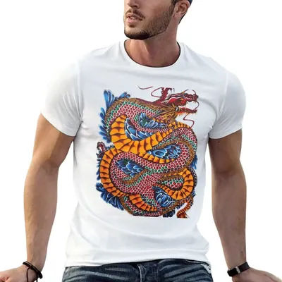 T-shirt Dragon japonais pour homme, t-shirts en coton de créateur, t-shirts en coton de haute qualité pour homme