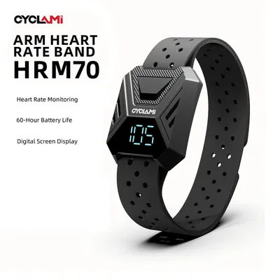 CYCLAMI HRM70 Armband Heart Rate Monitor ANT BLE IPX7 With Display for Wahoo Garmin Zwift Strava Sports Tracker Polar Beat