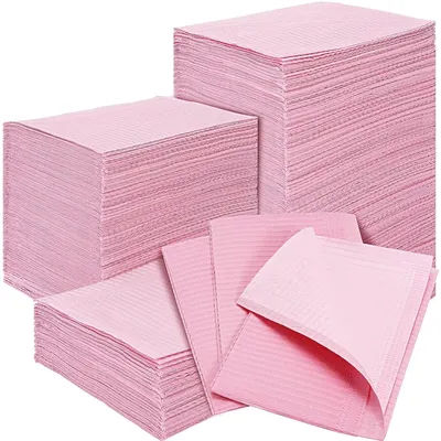 Colorful Dental Bibs Disposable Patient Bibs 13" x 18", Dentist Napkin Bib Tattoo Paper Napkins Lap Cloth 3 Ply Waterproof for