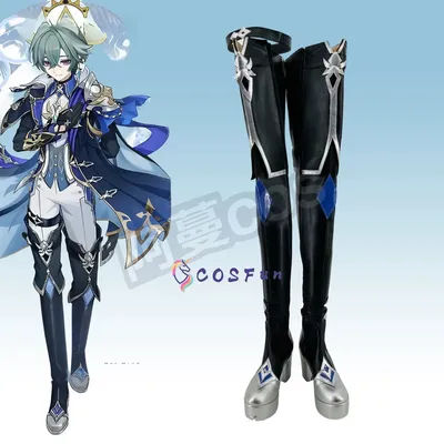 Chaussures de Cosplay Lohen du jeu Genshin Impact, chaussures à talons hauts, accessoires de costumes de fête d'halloween, COSFun