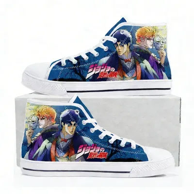 Jojo – baskets hautes en toile pour hommes, femmes et adolescents, de haute qualité, confortables, décontractées, pour couple, chaussures personnalisées Anime