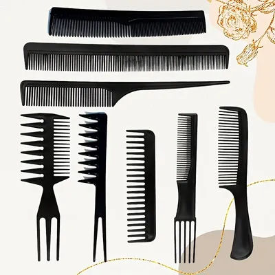 1set Hair Styling Comb Men's Styling Hair Comb Wide Tooth Comb Flat Comb Rat Tail Comb Double-sided Comb