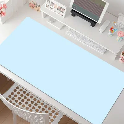 Tapis de souris aux couleurs macaron, frais et doux, antidérapant, bord en caoutchouc, épaissi, pour ordinateur portable, tapis de bureau pour jeux