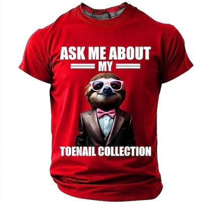 occhiali da sole da uomo con bradipo, maglietta divertente e sarcastica, vestibilità regolare, casual, da festa, abbigliamento firmato, taglie s m l xl xxl xxxl