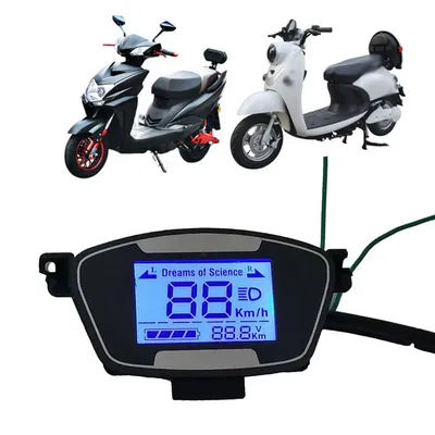 Speedometer Ebike Display Electric Bicycle Electric Bike Scooter 6 Pin Positive Electrode With Screen Cover E-bike Scooter Parts