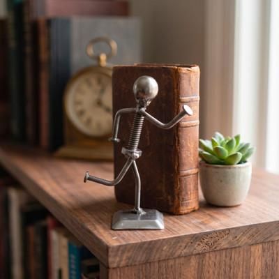 The Runner,'Eco-Friendly Handmade Recycled Metal Figurine of Runner'