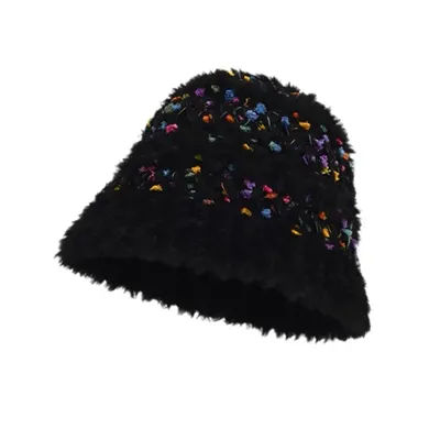 Bonnet tricoté chaud à la mode pour femmes, Protection des oreilles épaisse, pull-over, cache-oreilles moelleux