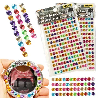 Colorful Crystal Sticker 1/2/3/5/10Sheet Diamond Graffiti Stickers Mini Crystal Diamond Cute Creative Stationery DIY Sticker ZYF