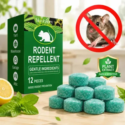 Mouse-repellent plant extract, refreshing lemon scented mouse repellent pills Household anti rodent and anti rodent device