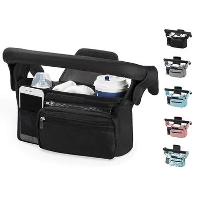 Baby Stroller Storage Baby Travel Hanging Bag Mummy Shoulder Bag Phone Bottle Holder Pram Diaper Bag Baby Stroller Accessories