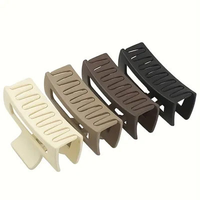 4 Pieces Of Women'S And Girls' Rectangular Hair Clips With Anti Slip Claws Suitable For Thin And Thick Hair