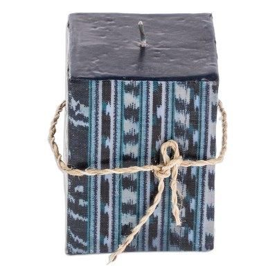 Semuc Champey Motifs,'Square Candle with Textile Motifs Handmade in Guatemala'