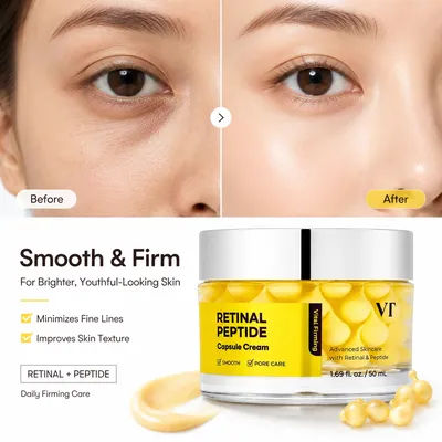 50ml Retinal Peptide Capsule Cream Anti-Aging Pore Minimizer Firming Moisturizer 9 Peptides for All Skin Types