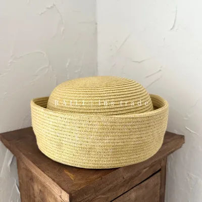 Chapeau Bob en Paille Tressé Style Japonais de Haute Qualité, Design Original, Tendance Décontractée, Effet Amincissant pour le Visage