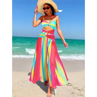 Bikini body maillots de bain femmes avec jupe maillot de bain été nouveau volants épissure imprimé maillots de bain vacances Bikini couverture Ups tenues