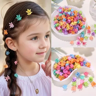 30/50/100pcs Children's Mini Crown Shaped Hair Clips Cute Princess Style Hair Accessories for Kids, Suitable for Daily Use