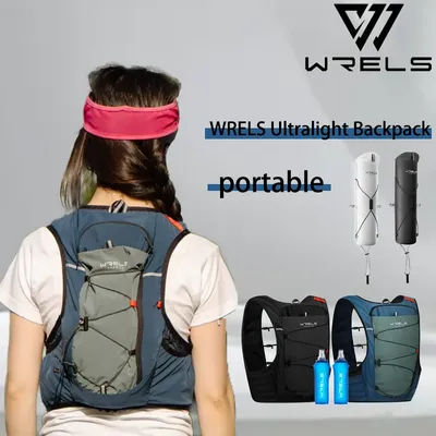 WRELS Ultralight Backpack Hydration Vest Pack Bicycle Marathon Hiking Marathon Lightweight Water Chest Pack With Phone Storage