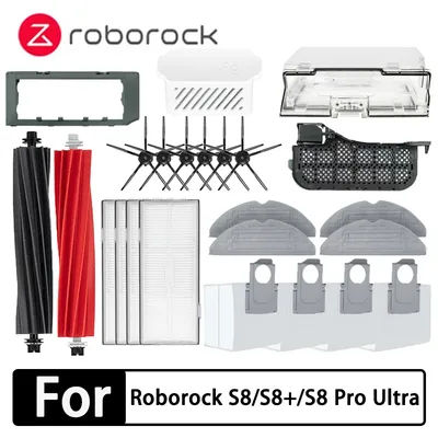Roborock S8 S8 Pro Ultra S8+ Accessories Mop Choth Vacuum Bags Side Brush Filter Replaceable Robot Vacuum Cleaner Spare Parts