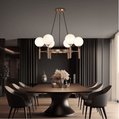 Angelica | Luxury Modern Chandelier | Rectangle / 8 Lights / Warm White (3000k) | Bedroom Lighting | Living Room Lighting | Indoor Lighting | MOD LIGHTING