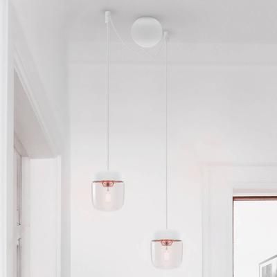 UMAGE Lampada a sospensione Acorn, dimmerabile, Bianco / Opale, Soggiorno / Sala da pranzo, Vetro, Design, Lampada a sospensione