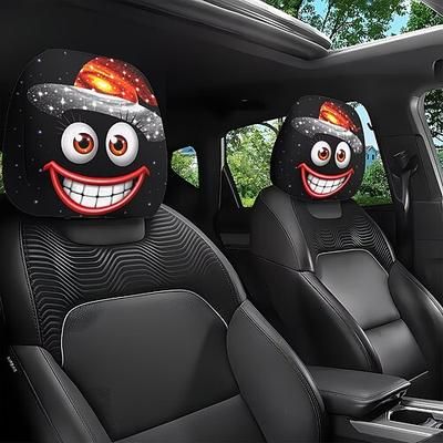 2/4 pezzi copri poggiatesta per auto con design galassia strega, protezioni universali per sedili auto, accessori interni spettrali per Halloween per auto e camion SUV, perfetti per i viaggi su