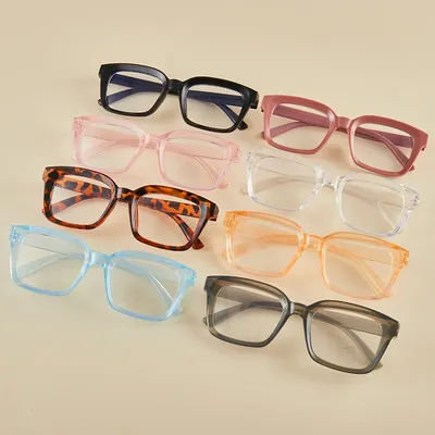 Lunettes de soleil carrées à grande monture pour femmes, Anti-lumière bleue, à la mode, Protection des yeux