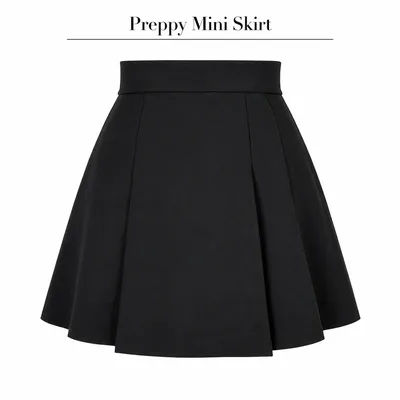 Jupe courte plissée taille haute pour femme, coupe trapèze évasée, style skater, ajustée, décontractée, streetwear, pour l'école