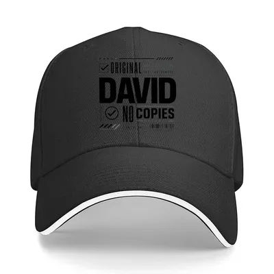 Casquette de baseball authentique David Statement Lettering, casquette de soleil, chapeau pour les entraînements en plein air