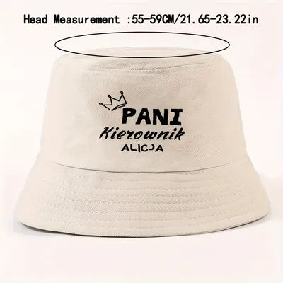 1 pièce Chapeau de soleil d'extérieur quatre saisons avec motif couronne et texte, Chapeau de pêcheur neutre et respirant, Chapeau de soleil pour femme, Bob tendance d'été