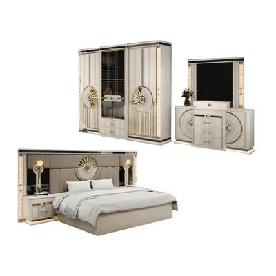 &King Size Bed Mattress Sets Round Latest Design Wooden Beds New Box Bedroom Furniture Set