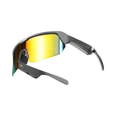 Lunettes de soleil audio Bluetooth intelligentes UNICO UV400, lunettes de musique à oreille ouverte, lunettes de sport sans fil avec commande à un bouton, monture flexible TR pour le cyclisme, la course à pied et la conduite