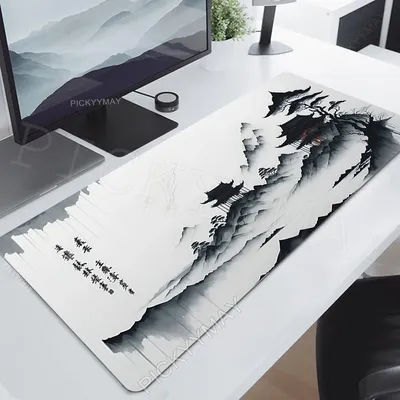 Tapis de bureau peinture à l'encre tapis de souris Gamer tapis de souris société tapis de bureau grand tapis de souris tapis de souris de Style chinois pour ordinateur