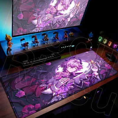 Tapis de jeu antidérapant 900x400mm, tapis de bureau pour clavier, nouveau tapis de bureau Genshin Impact, tapis de souris pour ordinateur portable, Anime Cool Durin, lavable