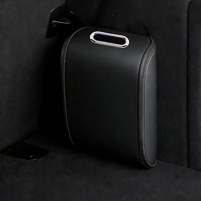 Scatola organizer per scarpe da auto con coperchio e maniglia, contenitore porta scarpe in pelle per bagagliaio, organizer portatile per veicoli, SUV, berline, camion e per interni auto universali.