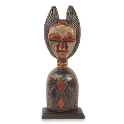 Wood sculpture, 'Obaapa'