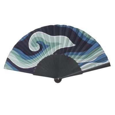 Mega Mendung,'Batik Motif Fan in 100% Silk and Pinewood'